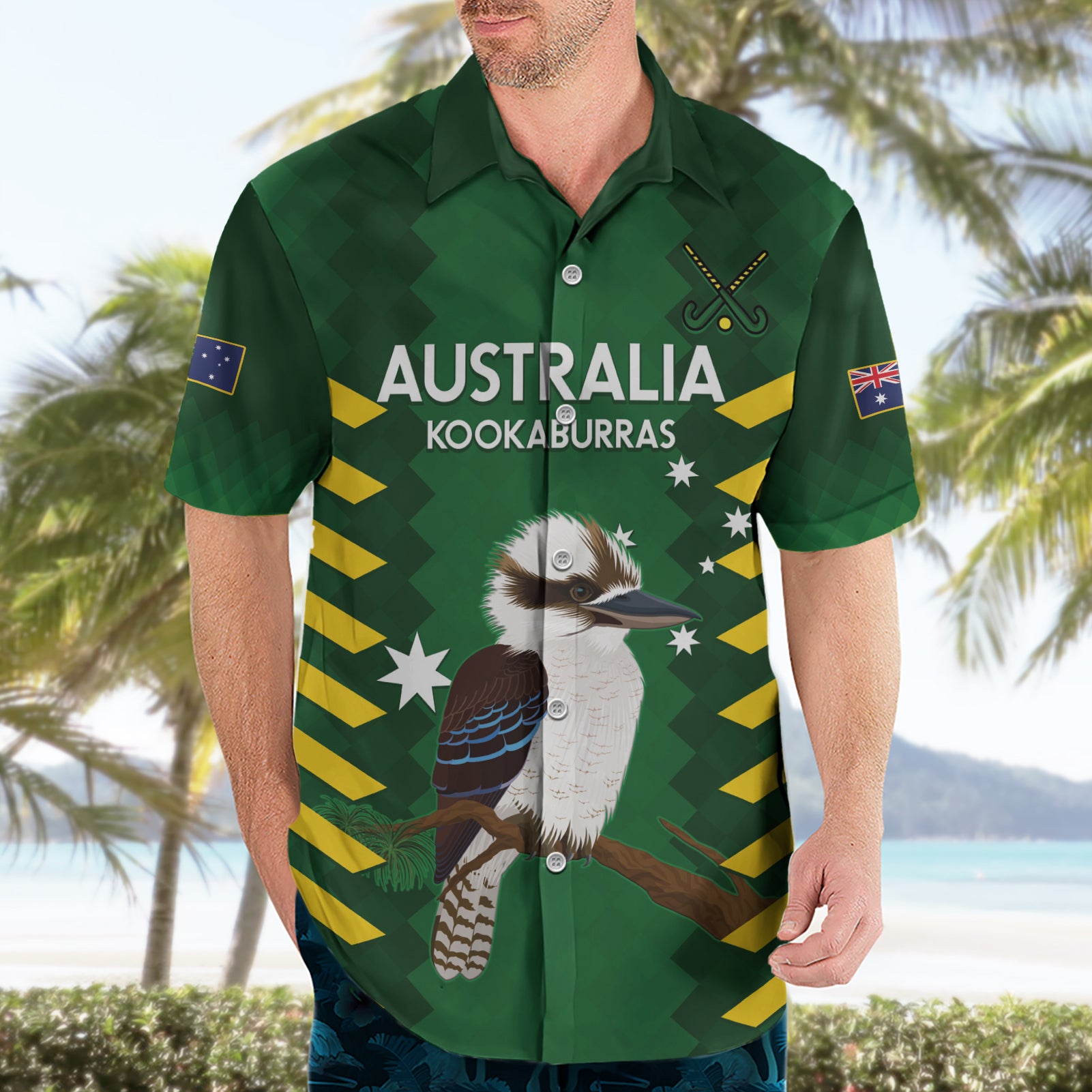 Custom Australia Field Hockey Hawaiian Shirt Go Champions Kookaburras National Color