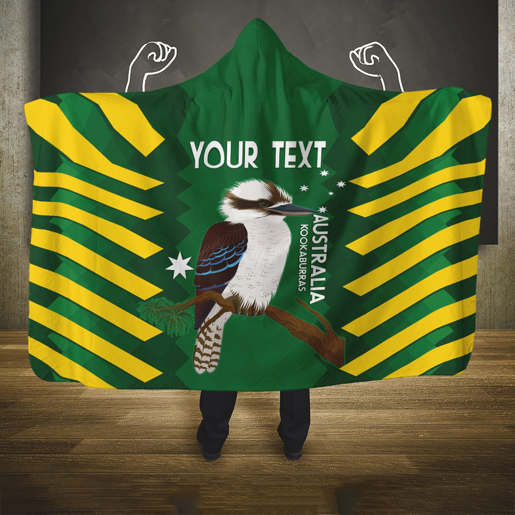 Custom Australia Field Hockey Hooded Blanket Go Champions Kookaburras National Color