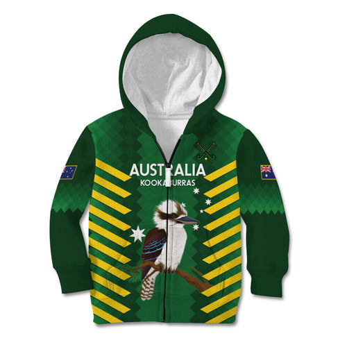 Custom Australia Field Hockey Kid Hoodie Go Champions Kookaburras National Color