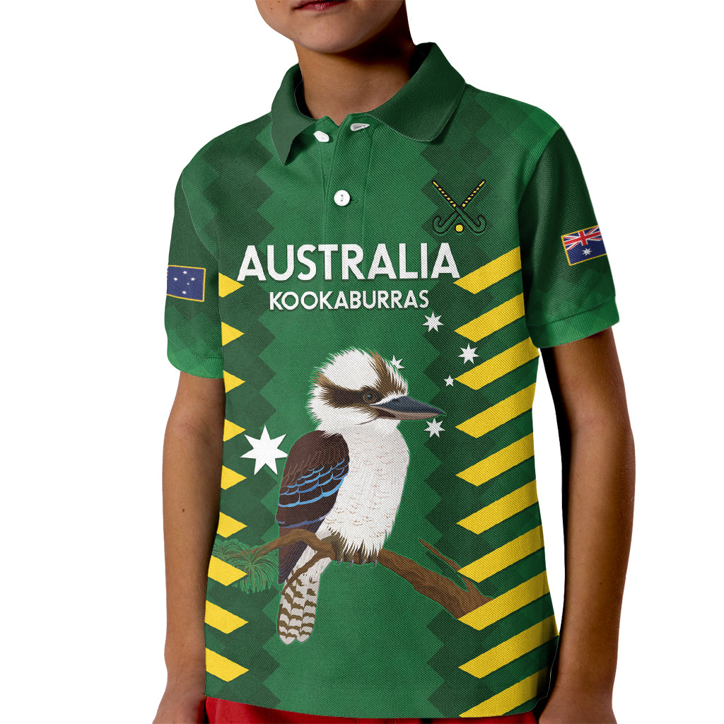 Custom Australia Field Hockey Kid Polo Shirt Go Champions Kookaburras National Color