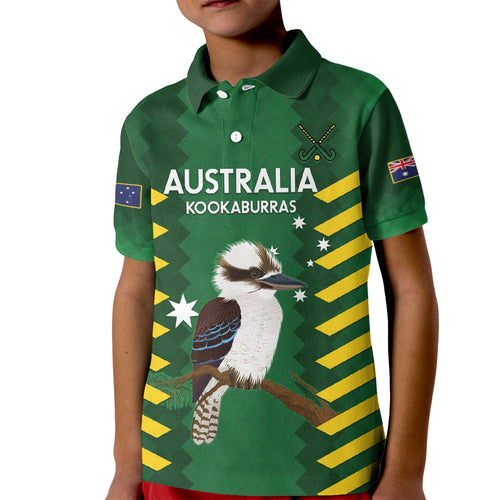 Custom Australia Field Hockey Kid Polo Shirt Go Champions Kookaburras National Color