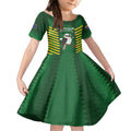 Custom Australia Field Hockey Kid Short Sleeve Dress Go Champions Kookaburras National Color