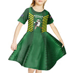 Custom Australia Field Hockey Kid Short Sleeve Dress Go Champions Kookaburras National Color