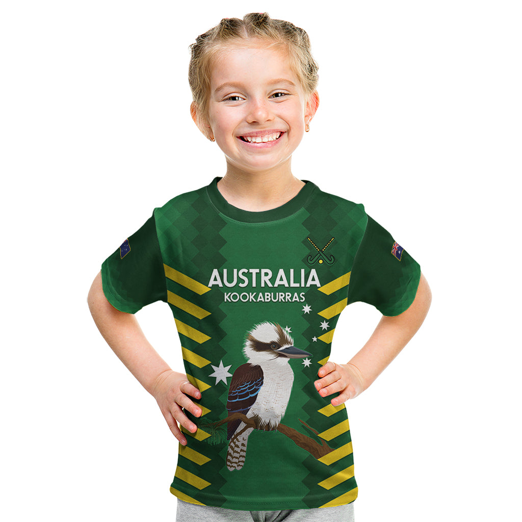 Custom Australia Field Hockey Kid T Shirt Go Champions Kookaburras National Color