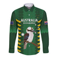 Custom Australia Field Hockey Long Sleeve Button Shirt Go Champions Kookaburras National Color