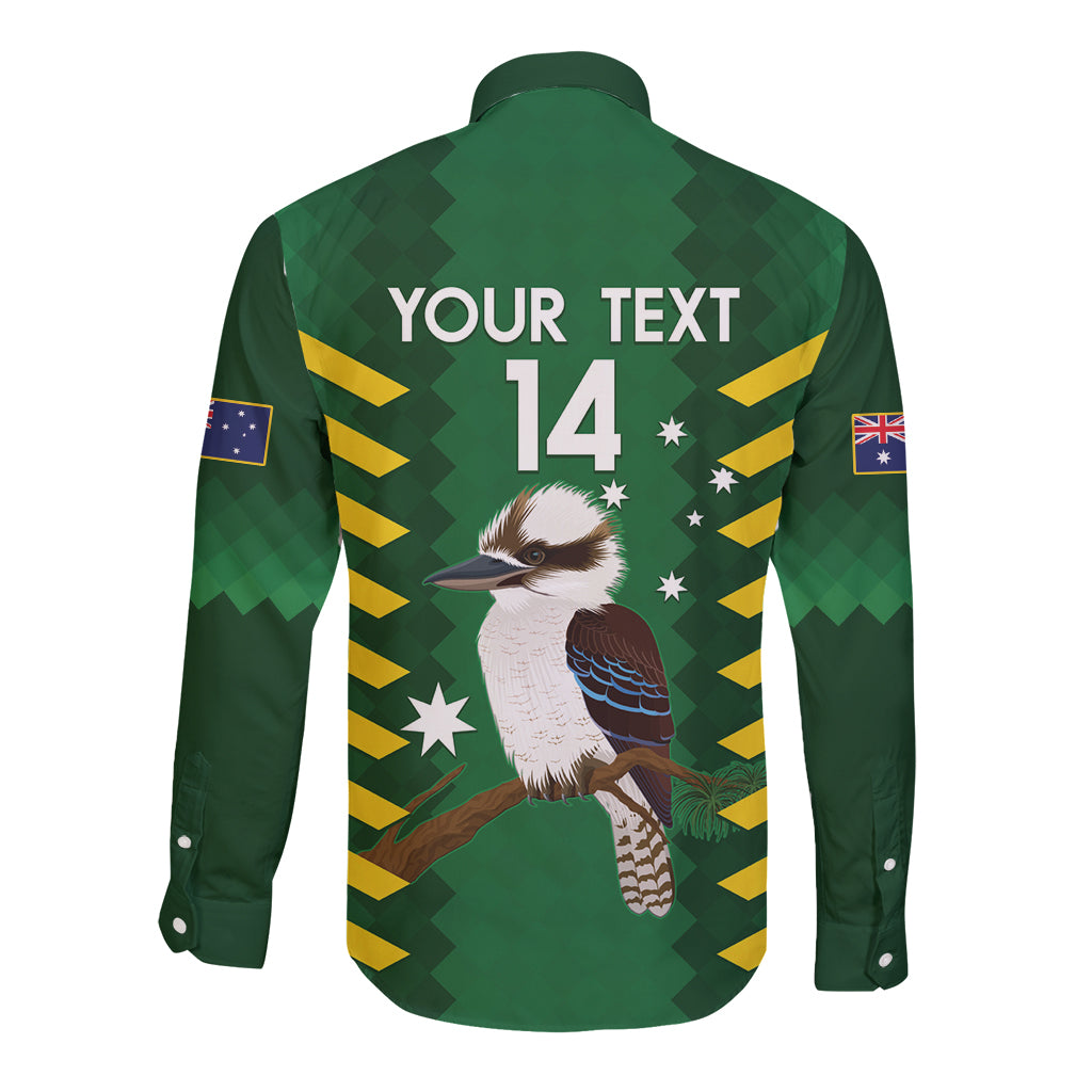 Custom Australia Field Hockey Long Sleeve Button Shirt Go Champions Kookaburras National Color
