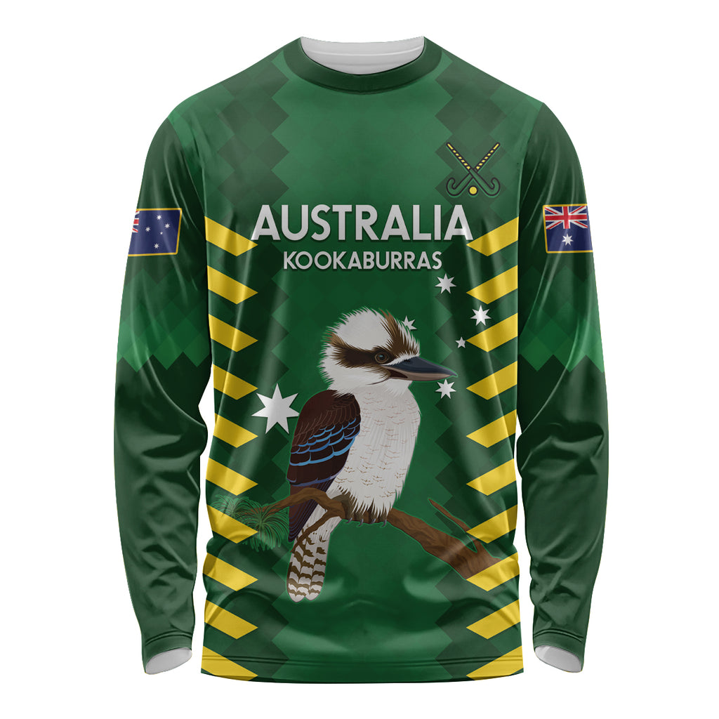 Custom Australia Field Hockey Long Sleeve Shirt Go Champions Kookaburras National Color