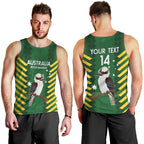 Custom Australia Field Hockey Men Tank Top Go Champions Kookaburras National Color