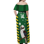 Custom Australia Field Hockey Off Shoulder Maxi Dress Go Champions Kookaburras National Color