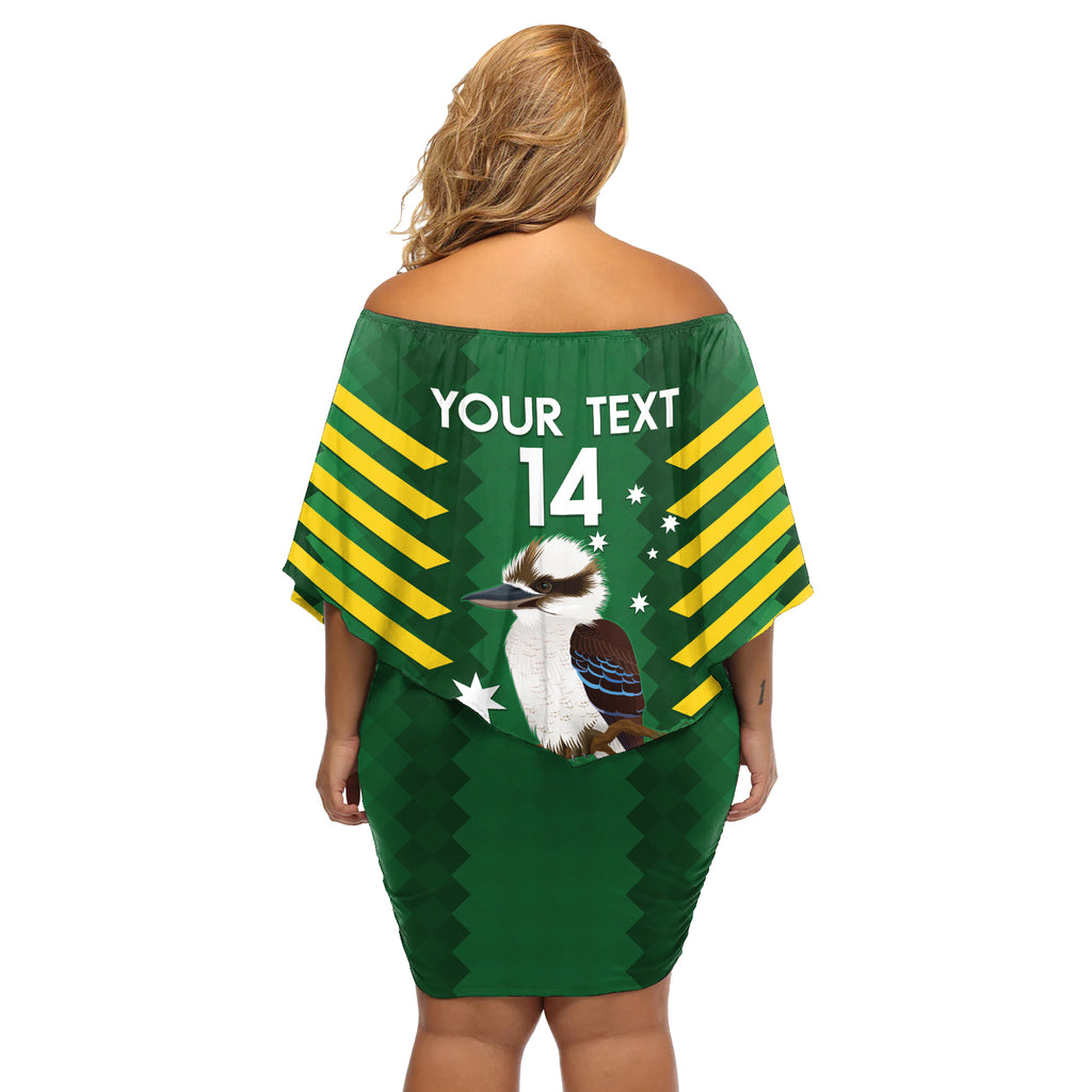 Custom Australia Field Hockey Off Shoulder Short Dress Go Champions Kookaburras National Color