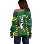 Custom Australia Field Hockey Off Shoulder Sweater Go Champions Kookaburras National Color