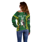 Custom Australia Field Hockey Off Shoulder Sweater Go Champions Kookaburras National Color
