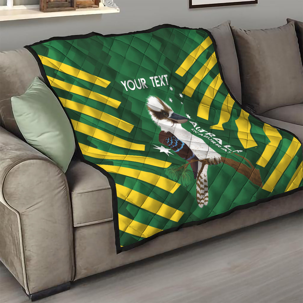 Custom Australia Field Hockey Quilt Go Champions Kookaburras National Color