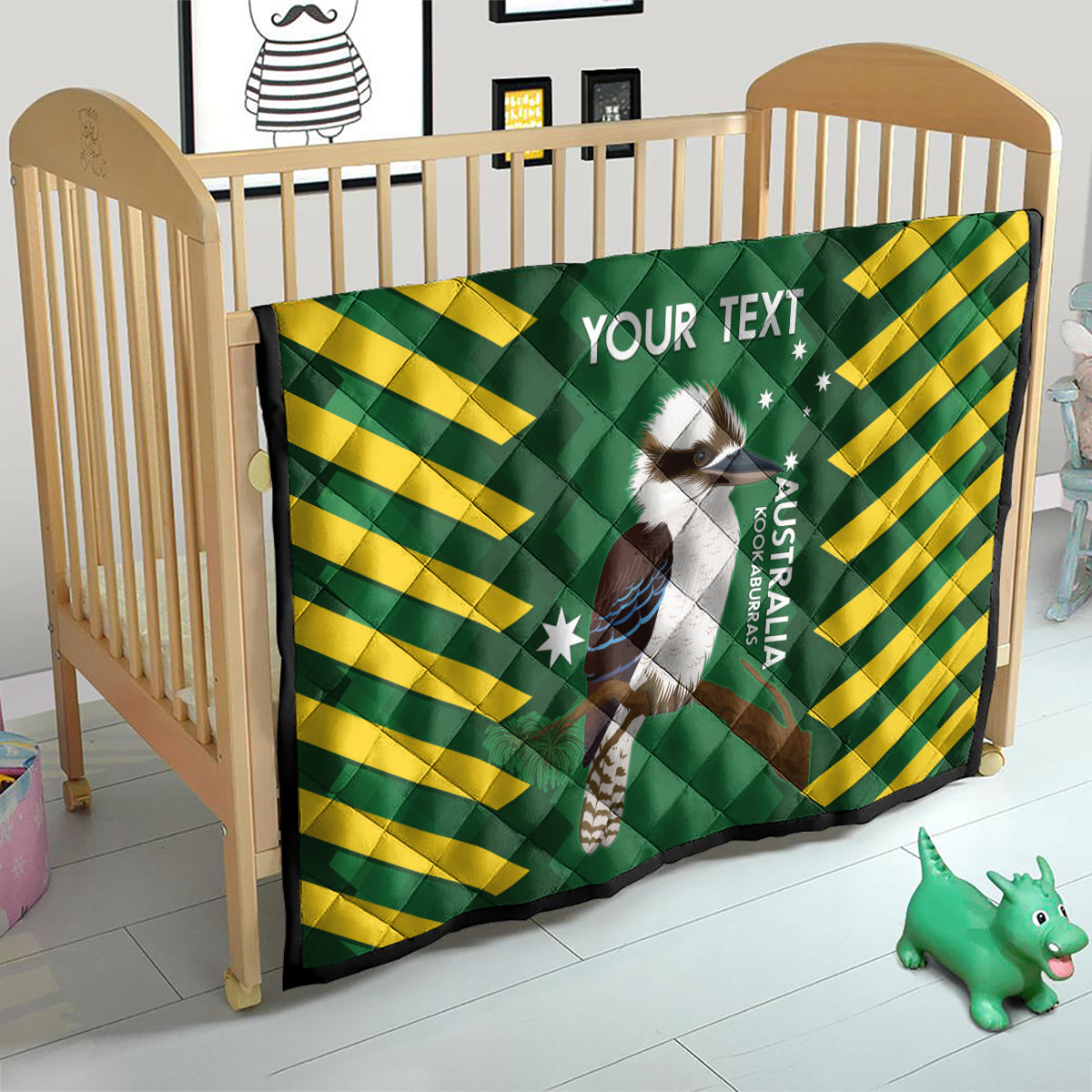 Custom Australia Field Hockey Quilt Go Champions Kookaburras National Color