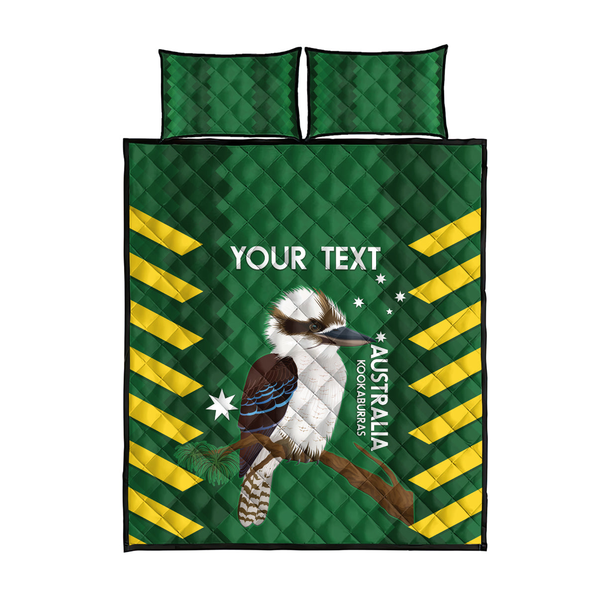 Custom Australia Field Hockey Quilt Bed Set Go Champions Kookaburras National Color