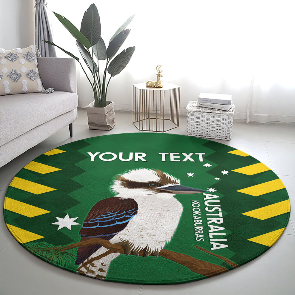 Custom Australia Field Hockey Round Carpet Go Champions Kookaburras National Color