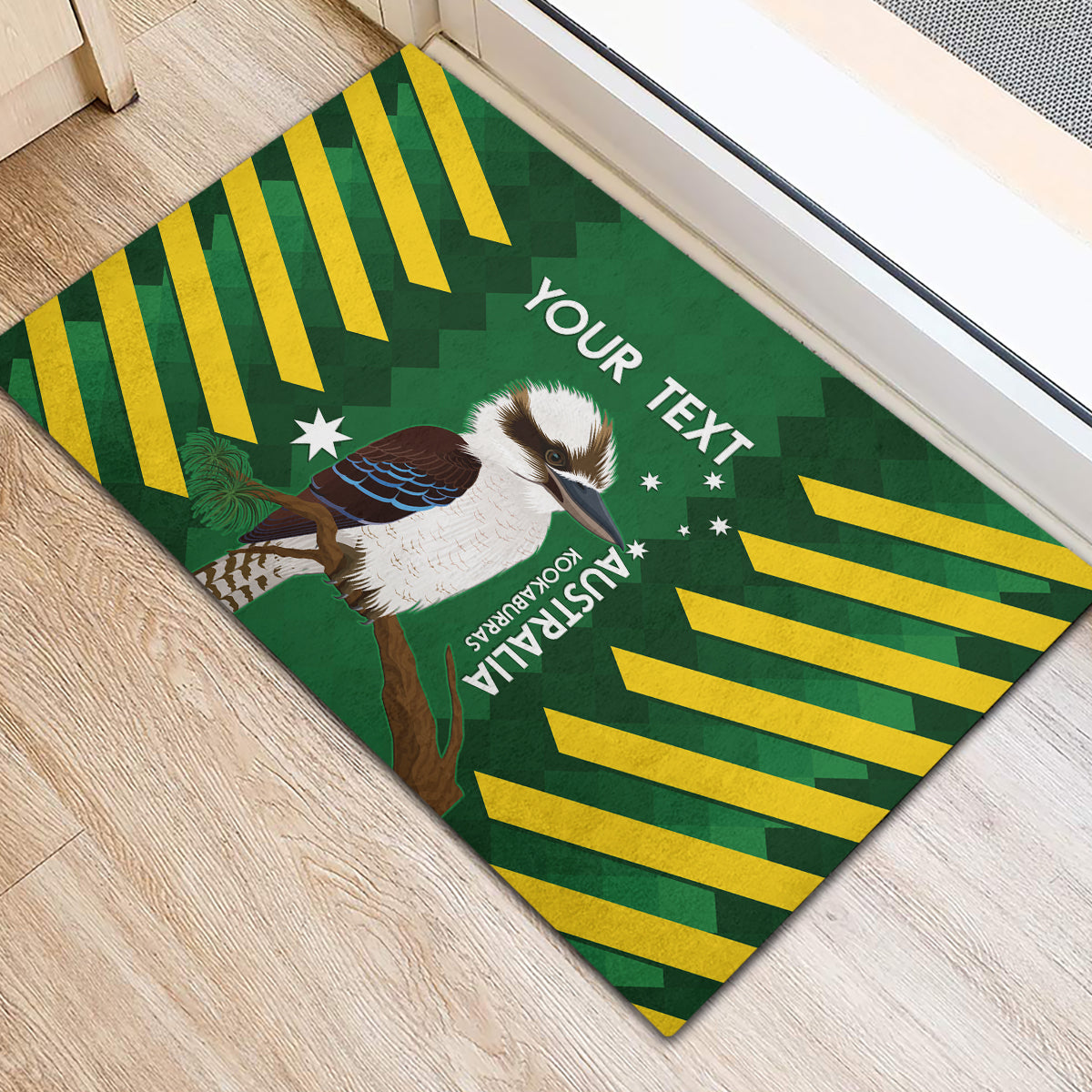 Custom Australia Field Hockey Rubber Doormat Go Champions Kookaburras National Color