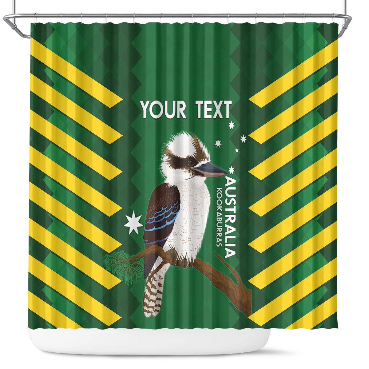 Custom Australia Field Hockey Shower Curtain Go Champions Kookaburras National Color
