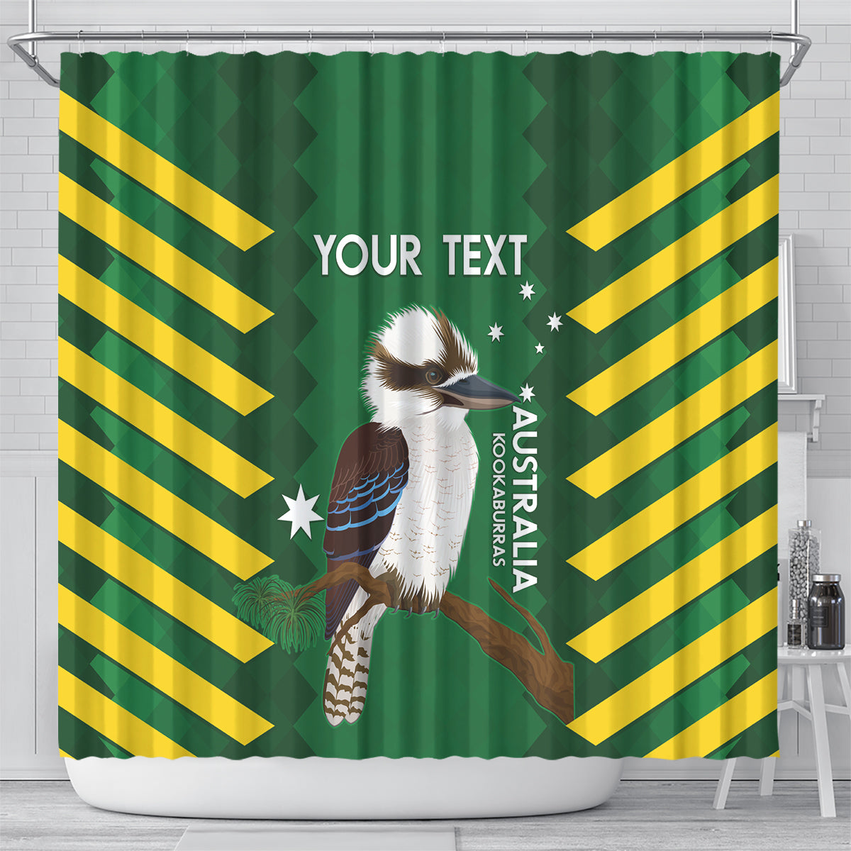 Custom Australia Field Hockey Shower Curtain Go Champions Kookaburras National Color