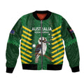 Custom Australia Field Hockey Sleeve Zip Bomber Jacket Go Champions Kookaburras National Color