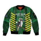 Custom Australia Field Hockey Sleeve Zip Bomber Jacket Go Champions Kookaburras National Color