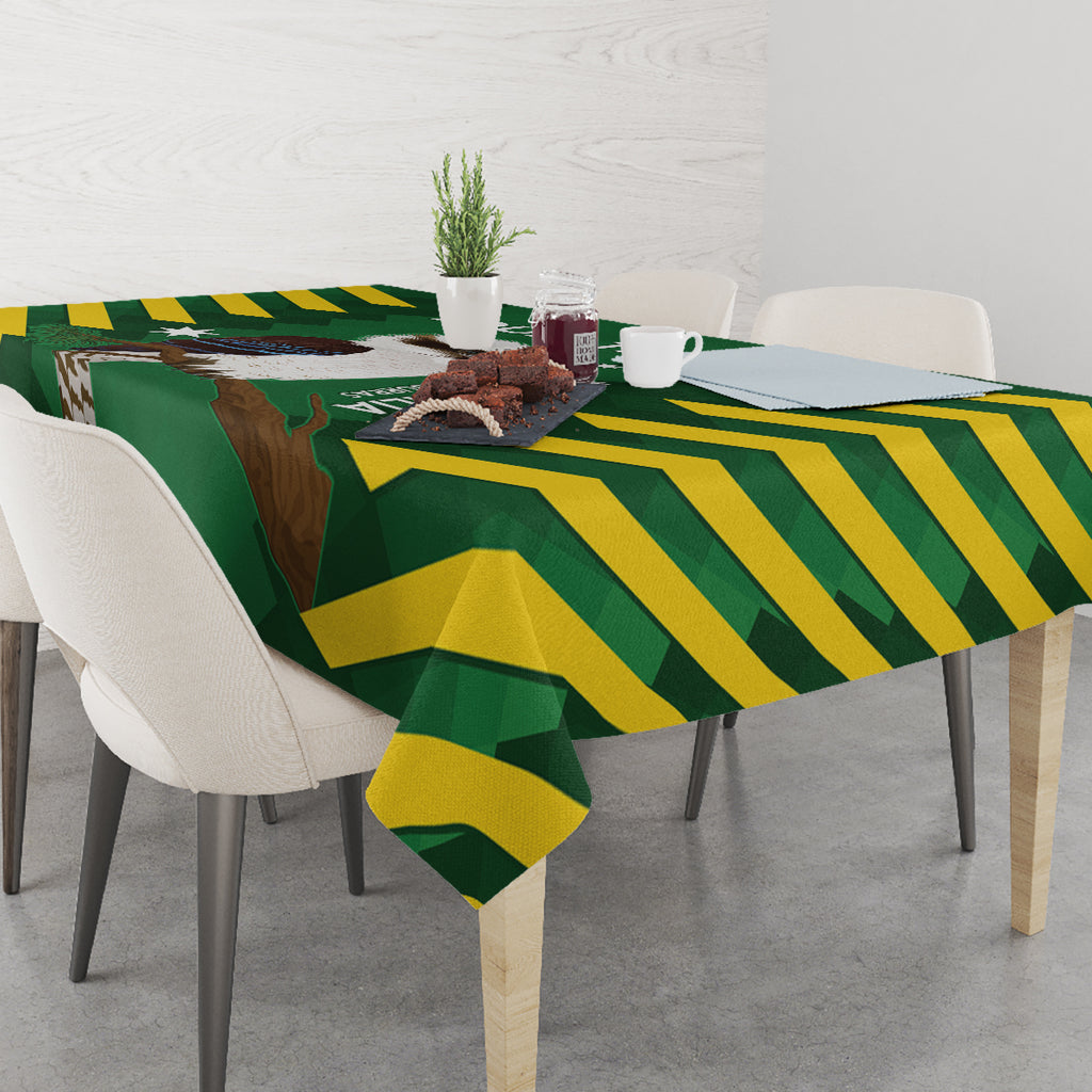 Custom Australia Field Hockey Tablecloth Go Champions Kookaburras National Color