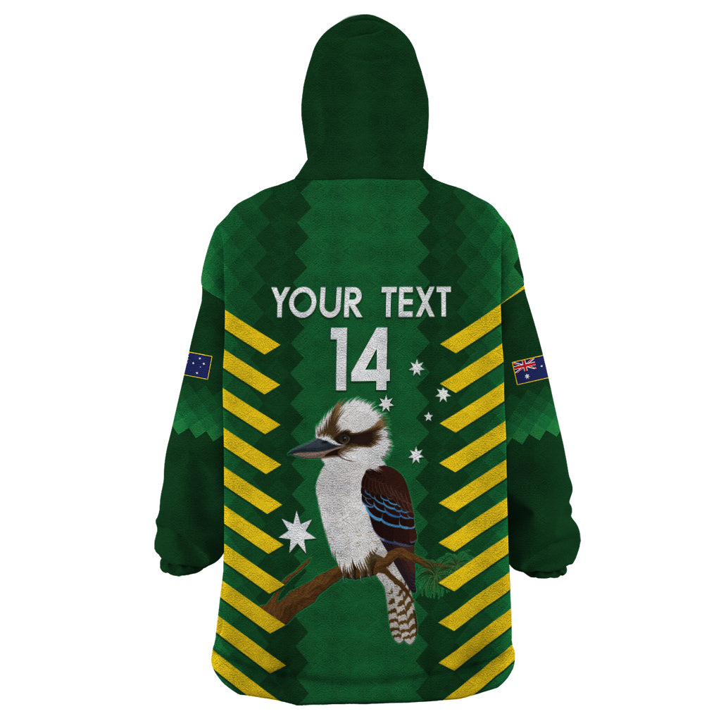 Custom Australia Field Hockey Wearable Blanket Hoodie Go Champions Kookaburras National Color