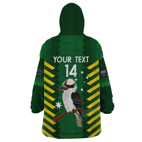 Custom Australia Field Hockey Wearable Blanket Hoodie Go Champions Kookaburras National Color