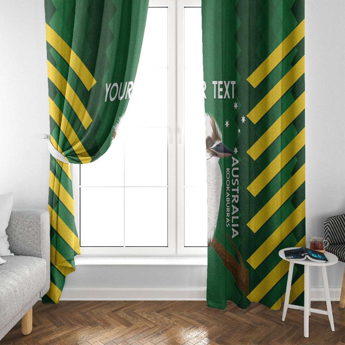 Custom Australia Field Hockey Window Curtain Go Champions Kookaburras National Color