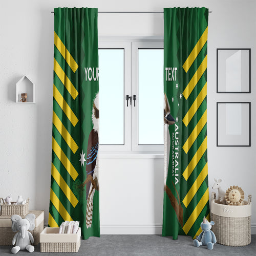Custom Australia Field Hockey Window Curtain Go Champions Kookaburras National Color