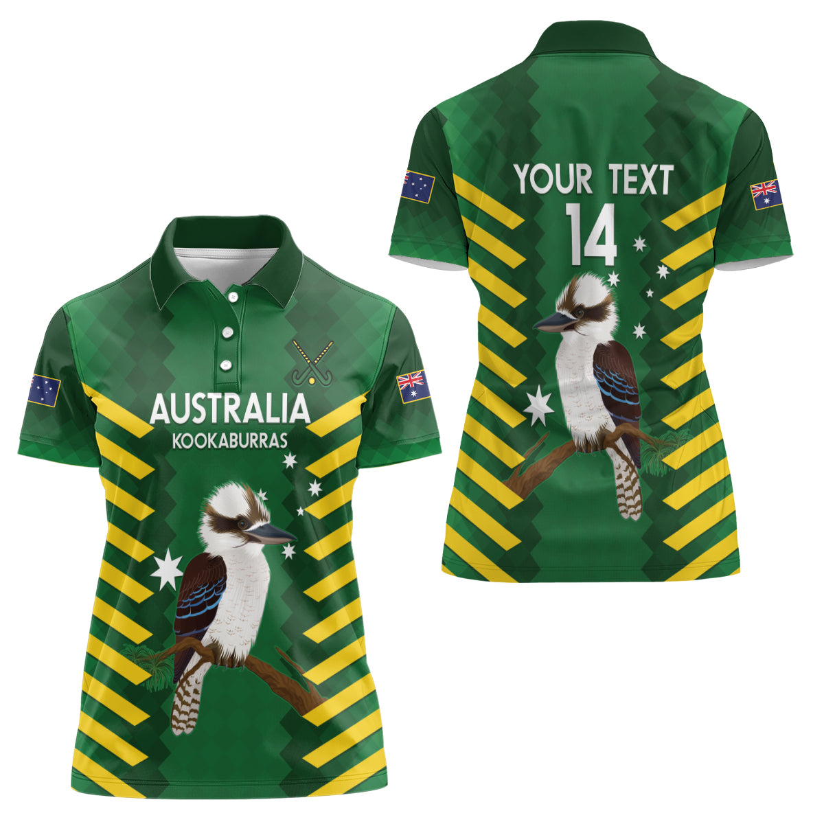 Custom Australia Field Hockey Women Polo Shirt Go Champions Kookaburras National Color