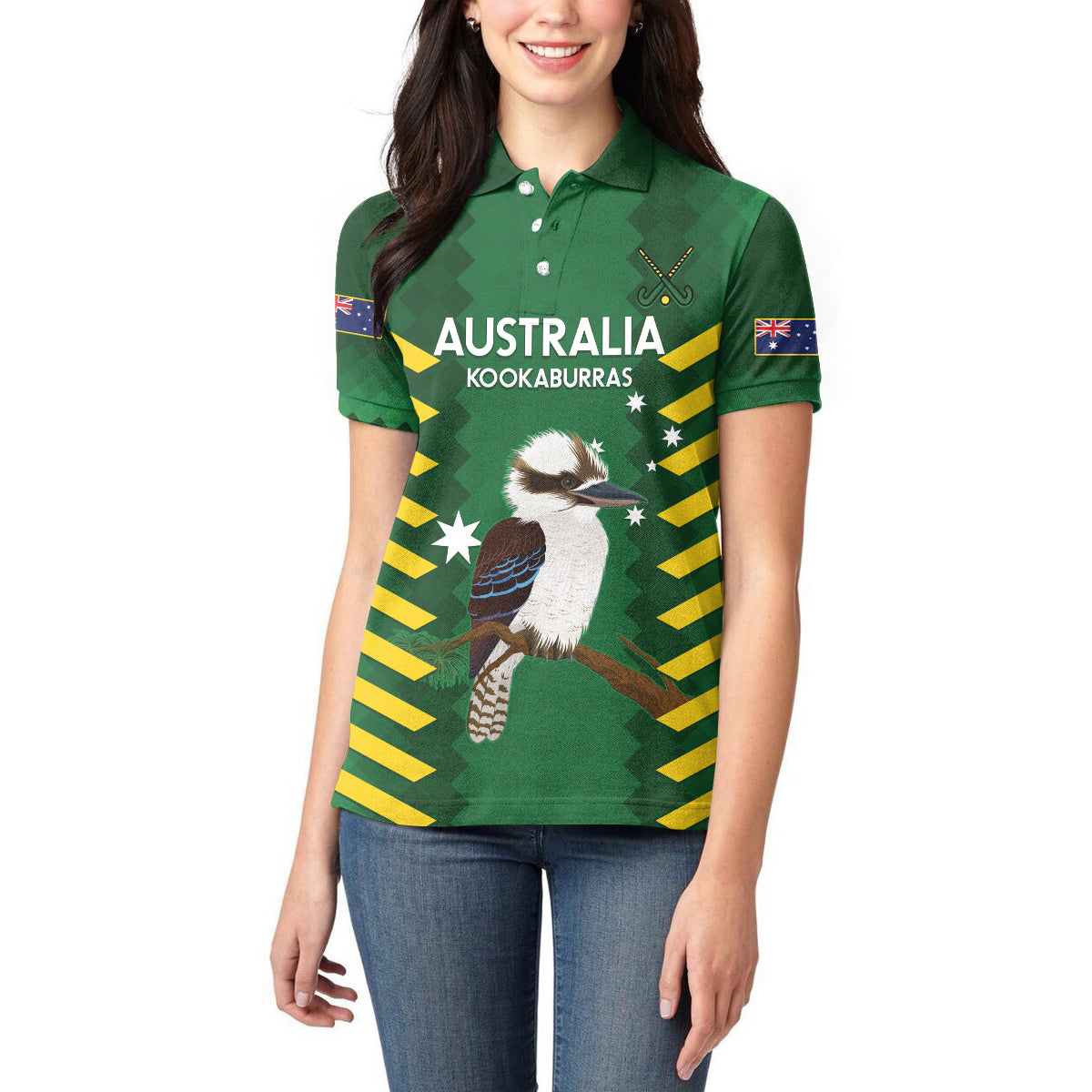 Custom Australia Field Hockey Women Polo Shirt Go Champions Kookaburras National Color