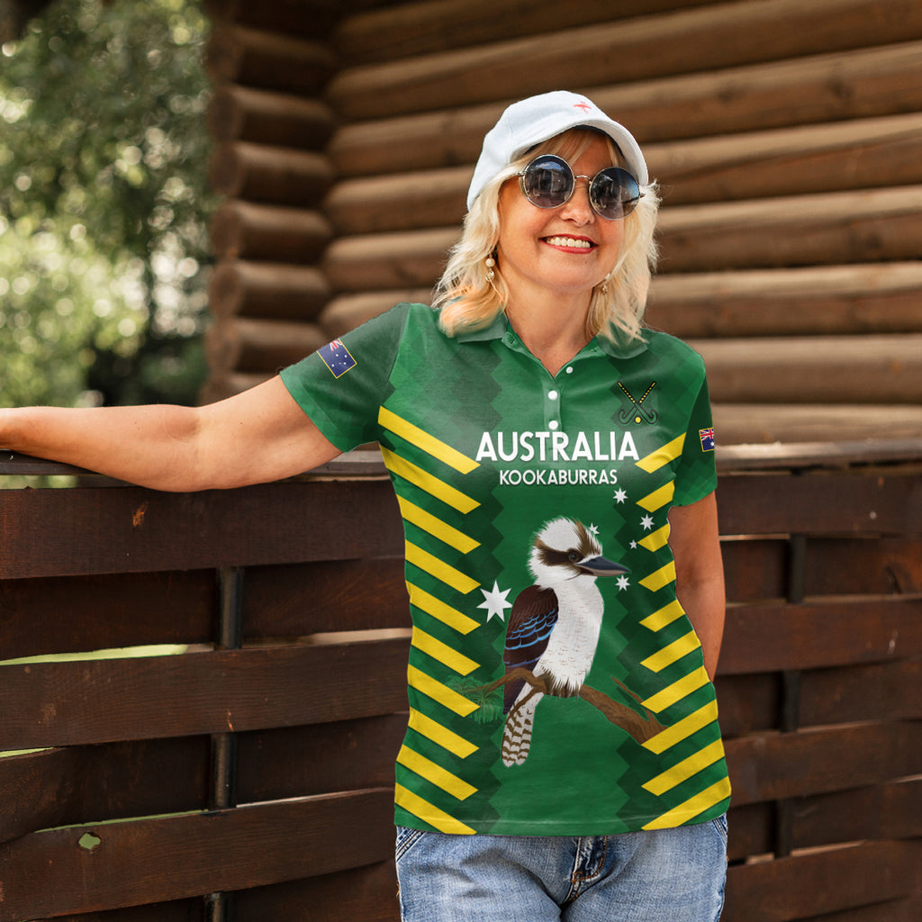 Custom Australia Field Hockey Women Polo Shirt Go Champions Kookaburras National Color