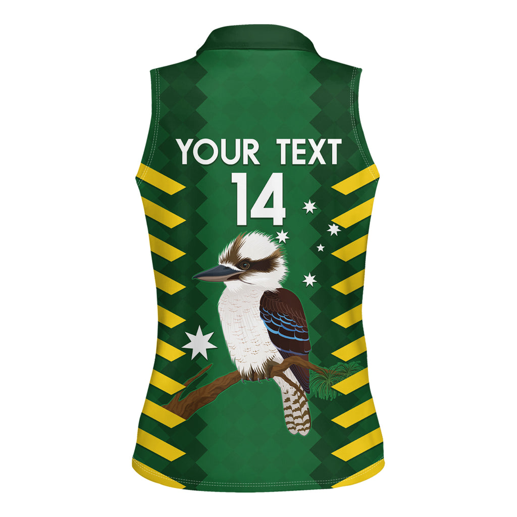 Custom Australia Field Hockey Women Sleeveless Polo Shirt Go Champions Kookaburras National Color