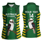 Custom Australia Field Hockey Women Sleeveless Polo Shirt Go Champions Kookaburras National Color