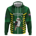 Custom Australia Field Hockey Zip Hoodie Go Champions Kookaburras National Color