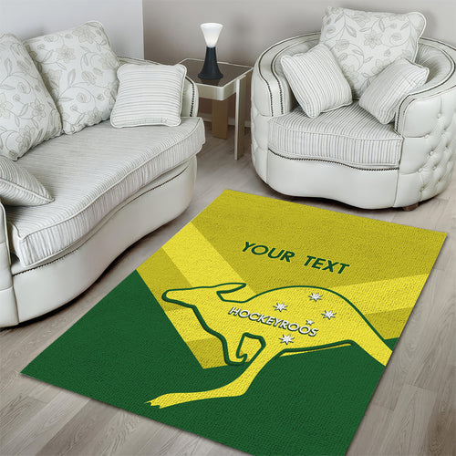 Custom Australia Field Hockey Area Rug Go Champions Hockeyroos National Color