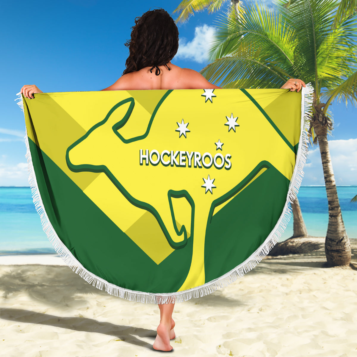 Custom Australia Field Hockey Beach Blanket Go Champions Hockeyroos National Color
