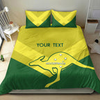 Custom Australia Field Hockey Bedding Set Go Champions Hockeyroos National Color