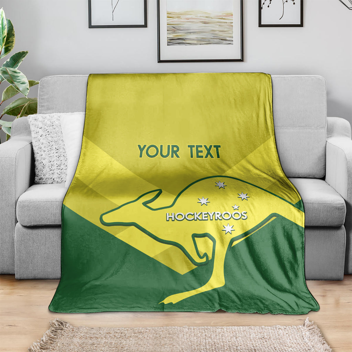 Custom Australia Field Hockey Blanket Go Champions Hockeyroos National Color