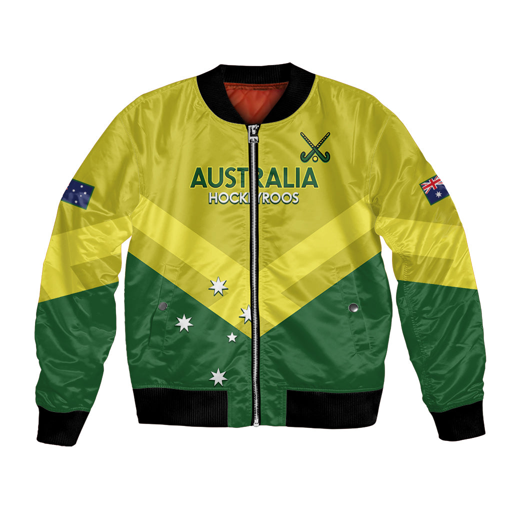 Custom Australia Field Hockey Bomber Jacket Go Champions Hockeyroos National Color