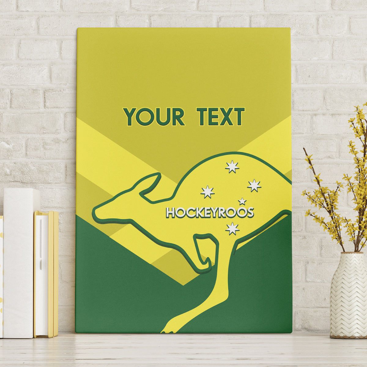 Custom Australia Field Hockey Canvas Wall Art Go Champions Hockeyroos National Color