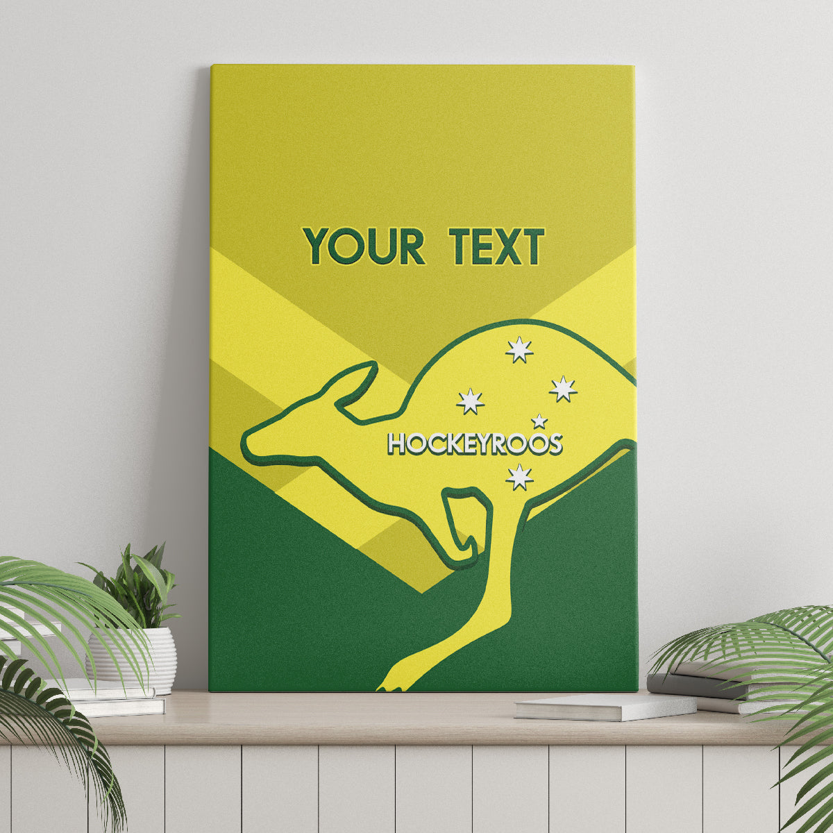 Custom Australia Field Hockey Canvas Wall Art Go Champions Hockeyroos National Color