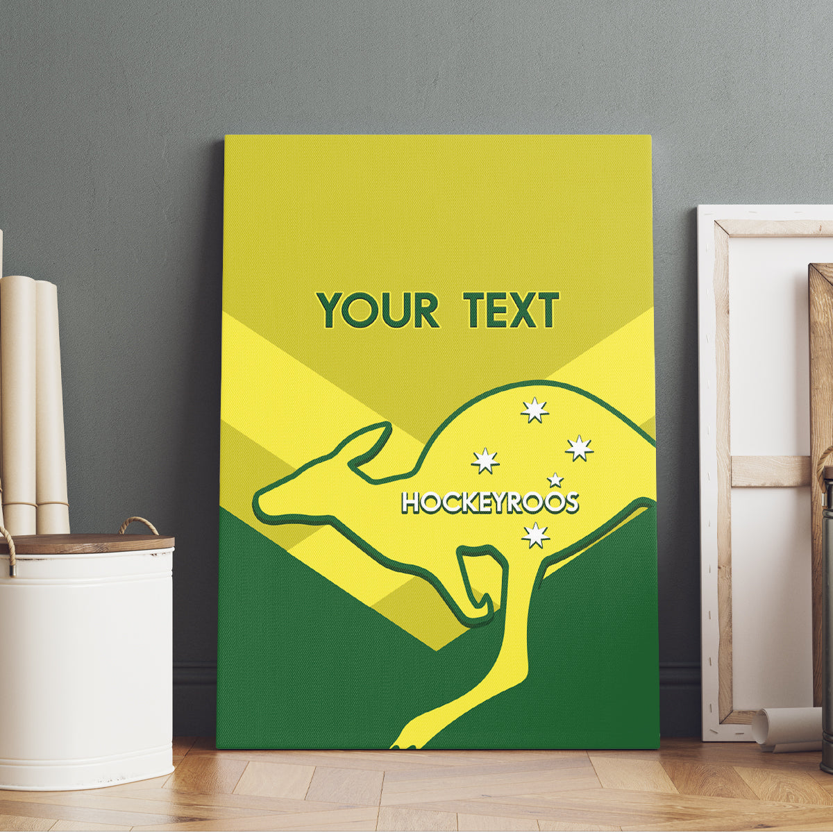 Custom Australia Field Hockey Canvas Wall Art Go Champions Hockeyroos National Color