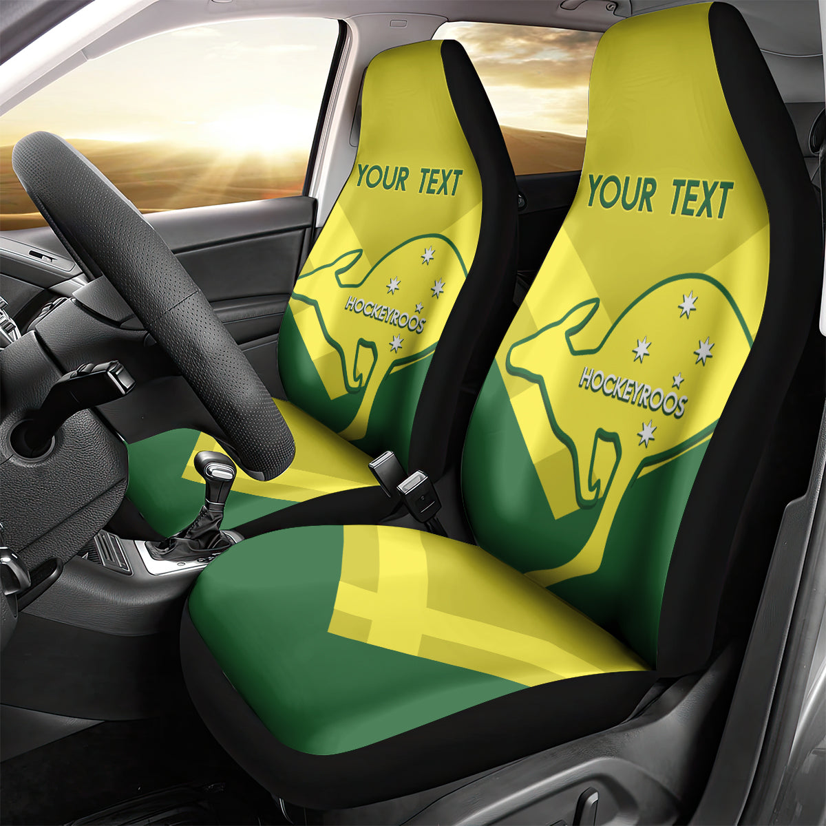Custom Australia Field Hockey Car Seat Cover Go Champions Hockeyroos National Color