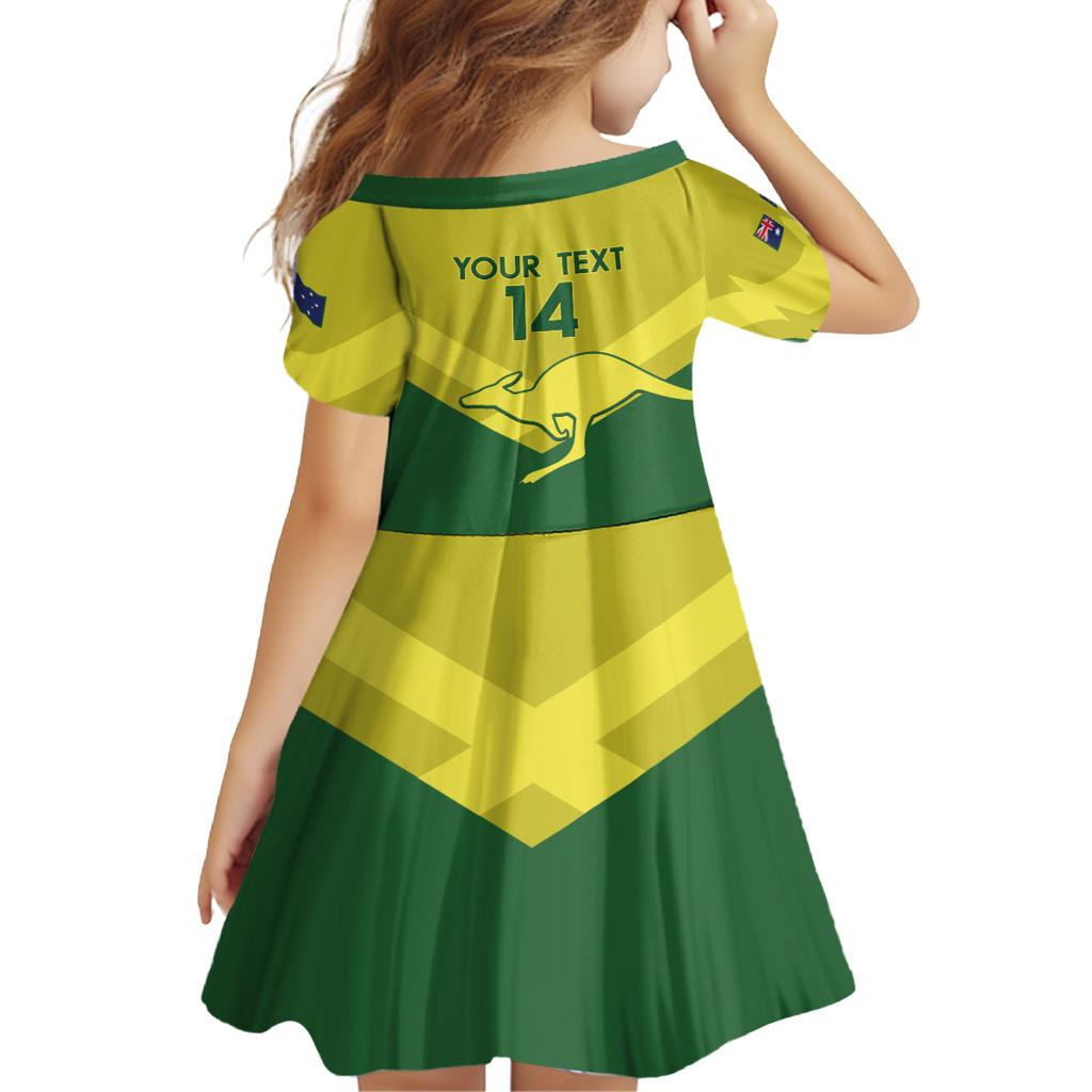 Custom Australia Field Hockey Family Matching Long Sleeve Bodycon Dress and Hawaiian Shirt Go Champions Hockeyroos National Color