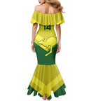 Custom Australia Field Hockey Family Matching Mermaid Dress and Hawaiian Shirt Go Champions Hockeyroos National Color