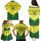 Custom Australia Field Hockey Family Matching Puletasi and Hawaiian Shirt Go Champions Hockeyroos National Color