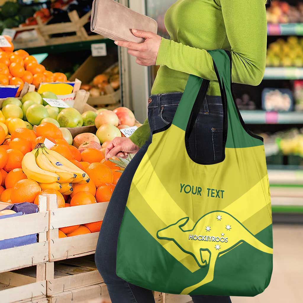 Custom Australia Field Hockey Grocery Bag Go Champions Hockeyroos National Color