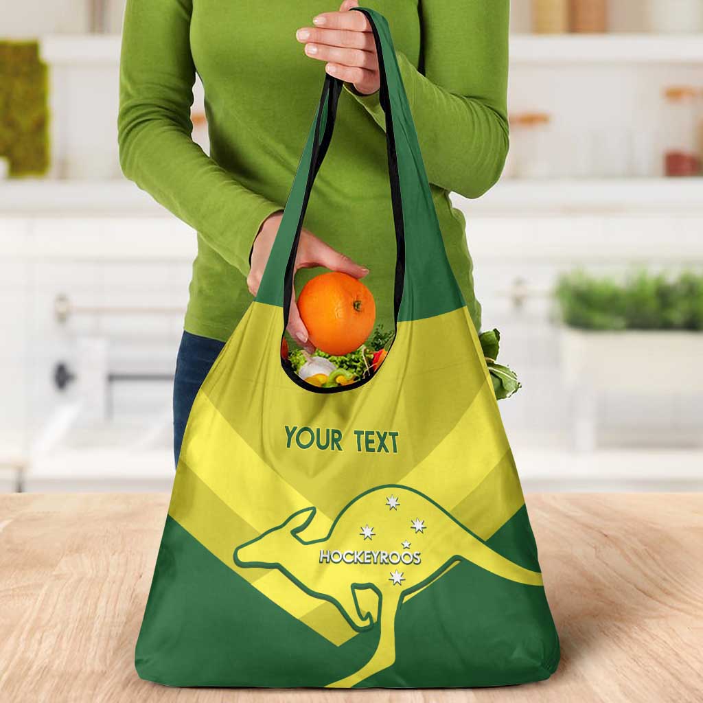 Custom Australia Field Hockey Grocery Bag Go Champions Hockeyroos National Color